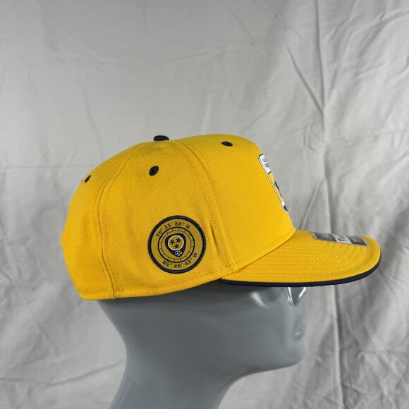Nashville Predators Hat Cap Snap Back Yellow Navy NHL Hockey Mens Authentic Pro - Picture 5 of 7